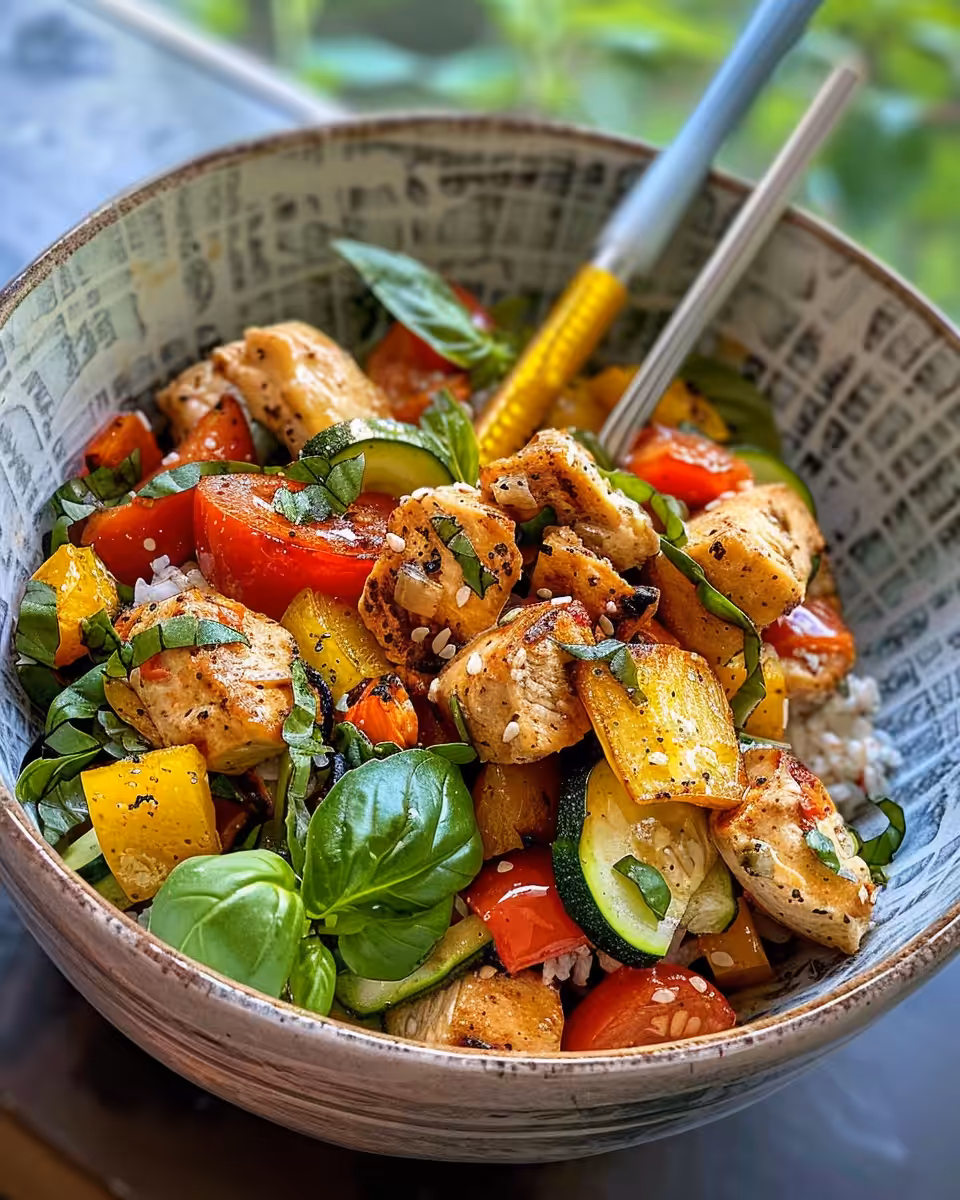 Delicious cooked garlic butter chicken with vegetables ready to serve