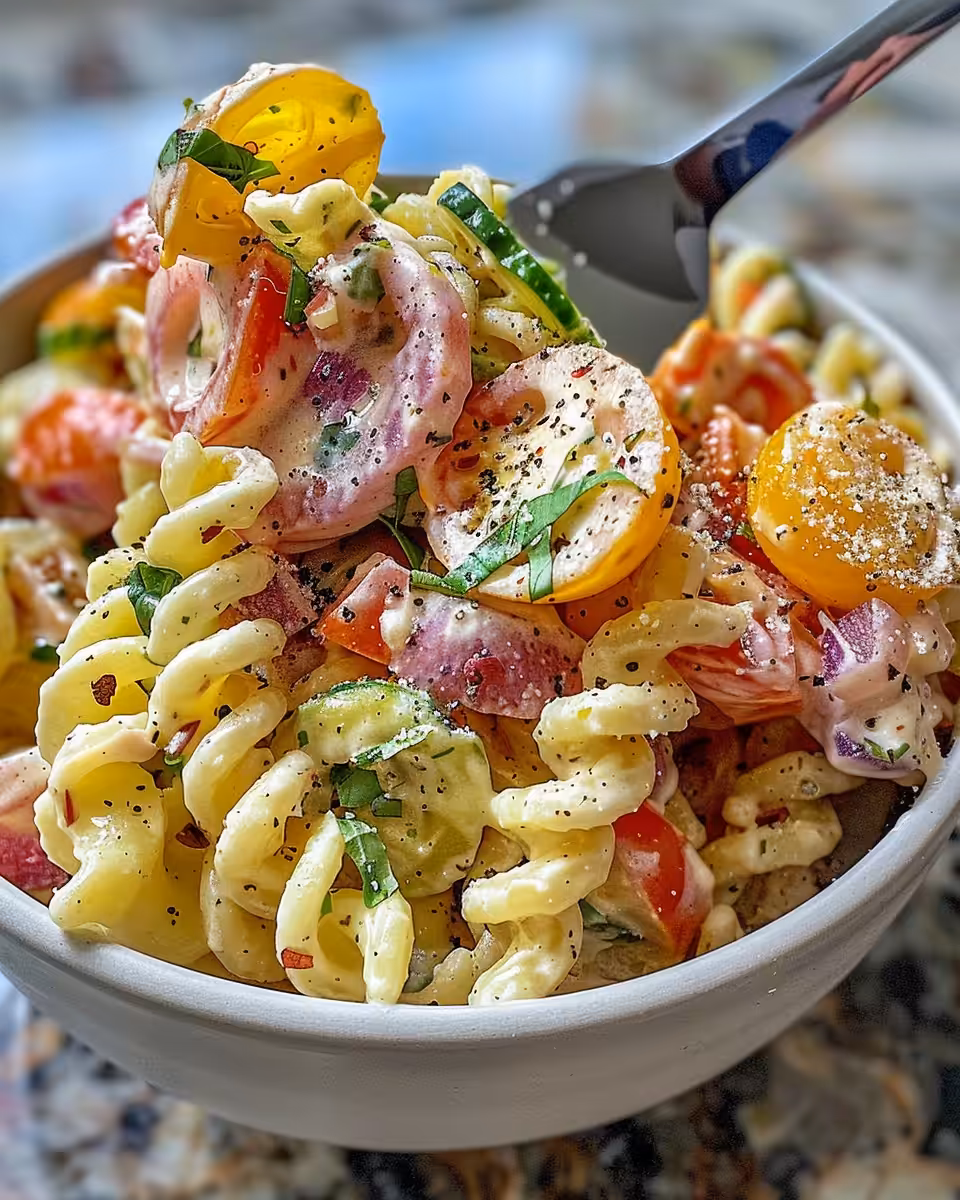 Pasta salad stored in clear containers for meal prep and freshness
