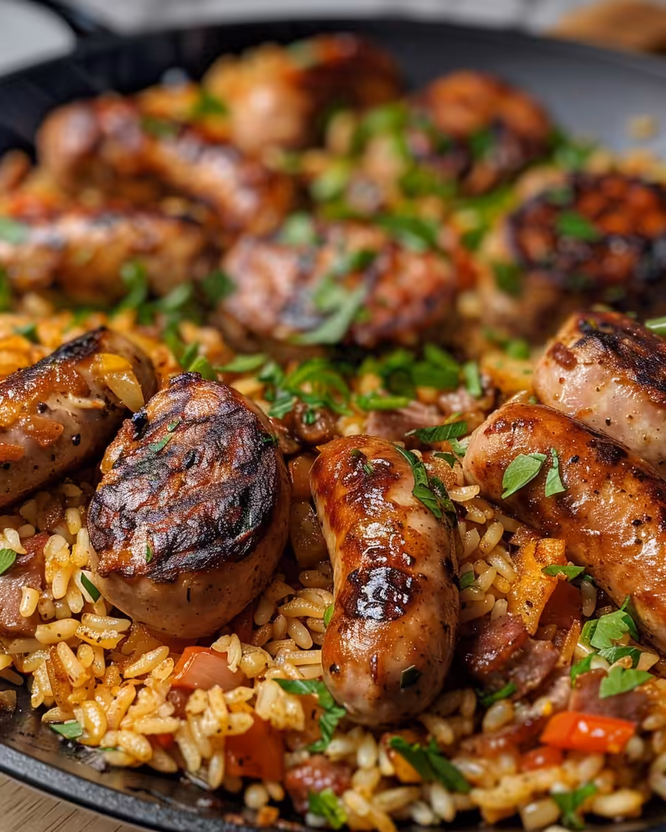 Ingredients for Cajun chicken sausage rice including bell peppers, onion and fire roasted tomatoes