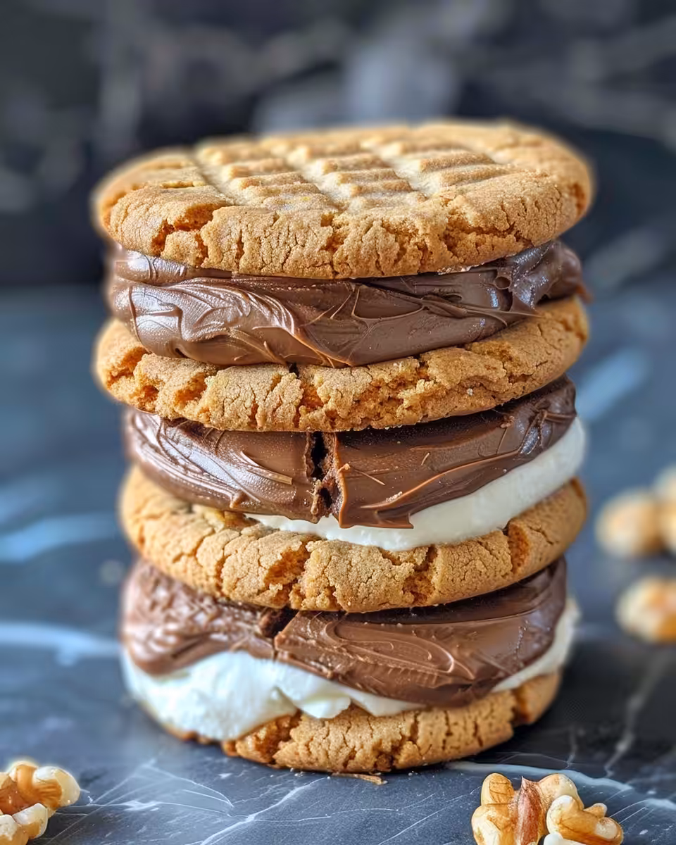 Peanut butter s'mores sandwich cookies steaming fresh from pressure cooker