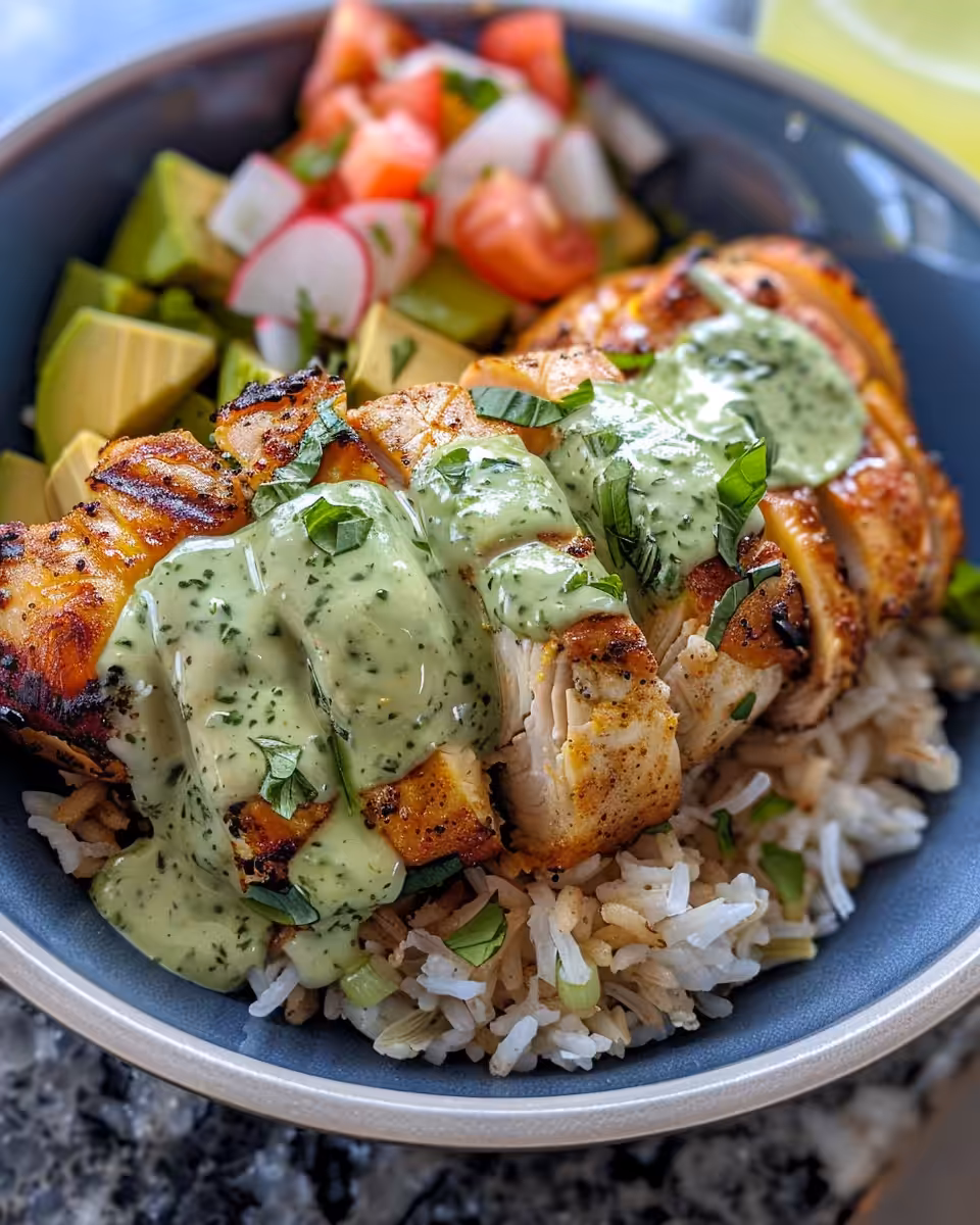 Ingredients arranged for pressure cooker chicken with creamy green sauce
