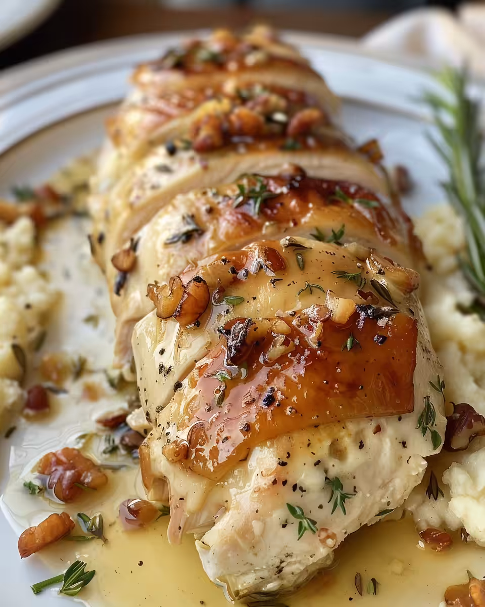 Pressure cooker releasing steam with stuffed chicken inside