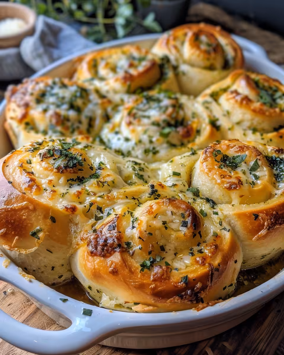 Fresh shamrock garlic pesto rolls steaming out of pressure cooker