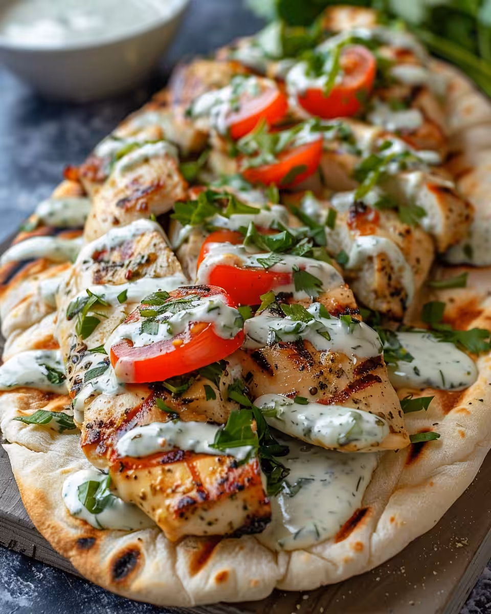 Fresh ingredients for sheet pan chicken pita including herbs and spices