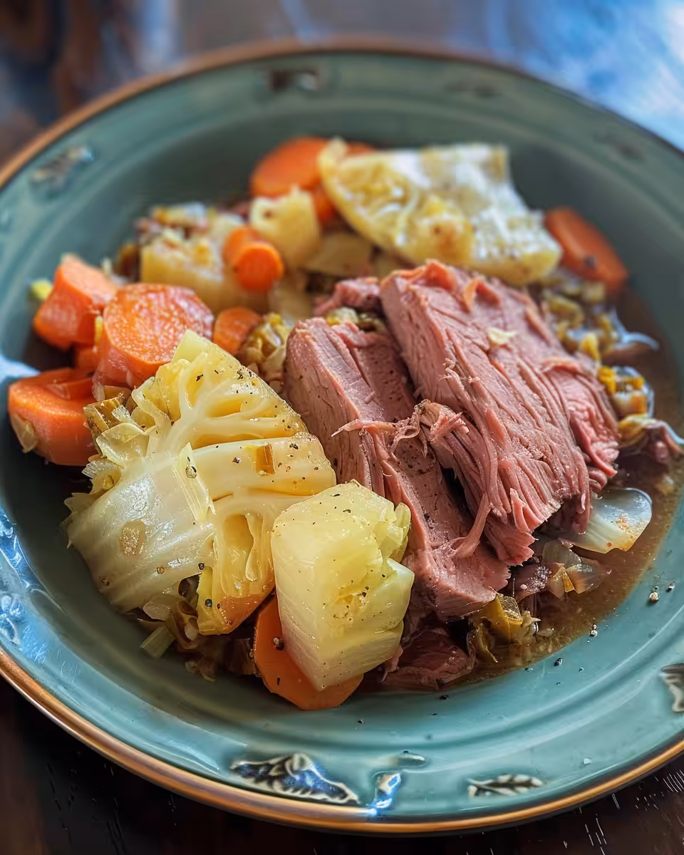 Pressure cooker with float valve signaling corned beef cooking