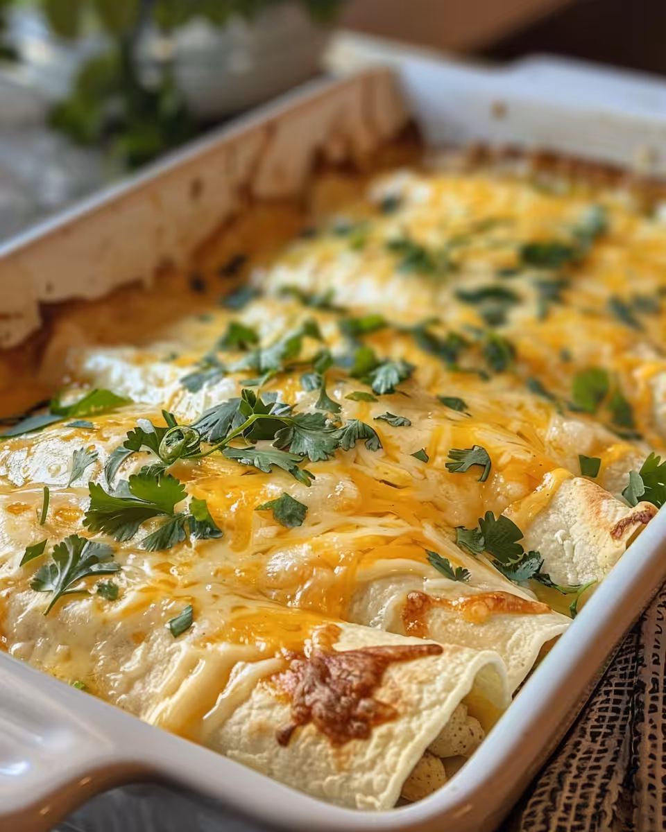 Fresh ingredients for southern breakfast enchiladas prep including eggs, sausage, cilantro
