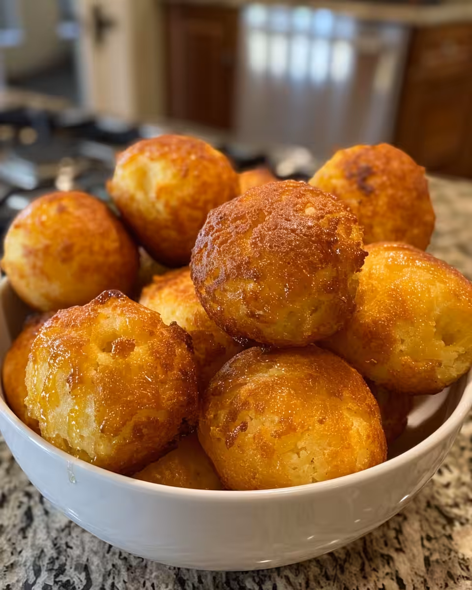 Ingredients and batter for honey butter cornbread poppers