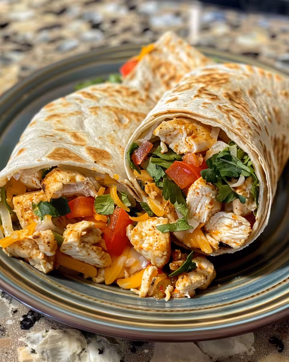 Pressure cooker steaming Southwest chicken wrap cooking with sealing ring locked