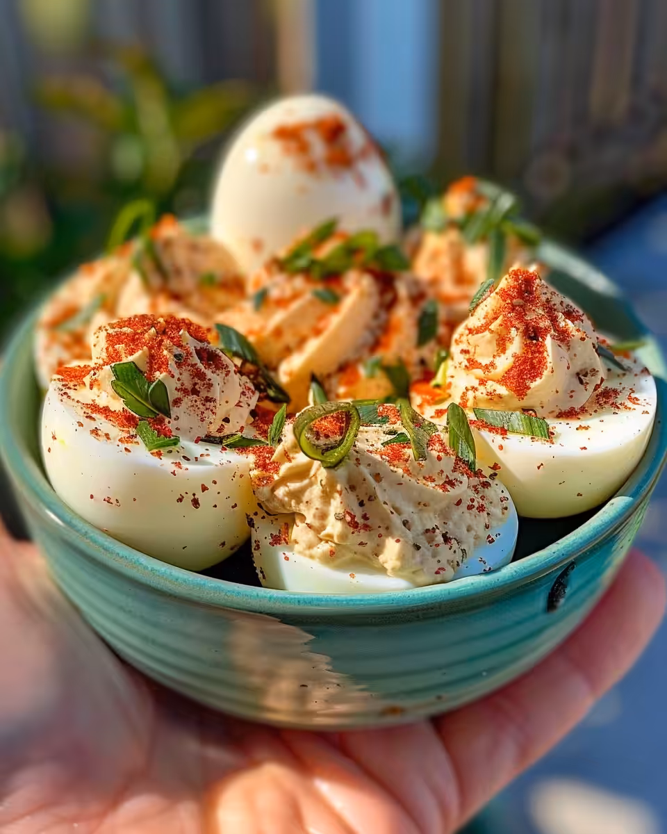 Ingredients for spicy chili garlic deviled eggs on a counter