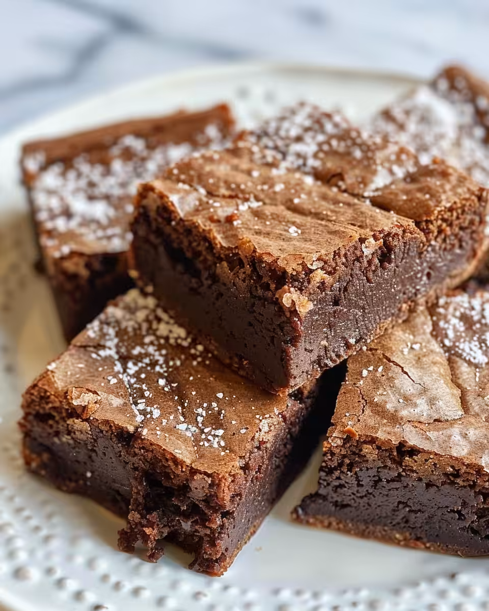 Close-up of moist Baileys Irish Cream brownies cooling after pressure cooking
