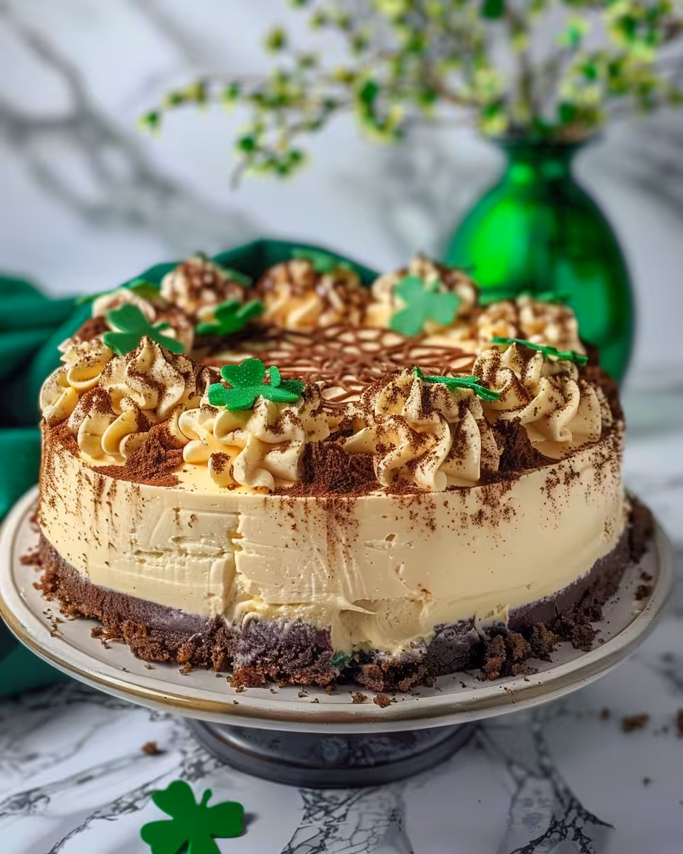 Ingredients for Baileys Irish Cream cheesecake including cream cheese, sugar, eggs and walnuts