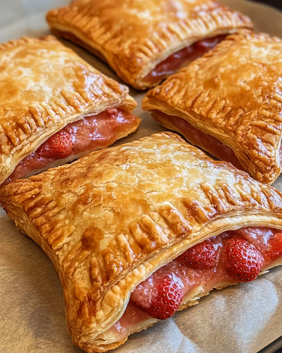 Ingredients and preparation steps for strawberry cream cheese hand pies