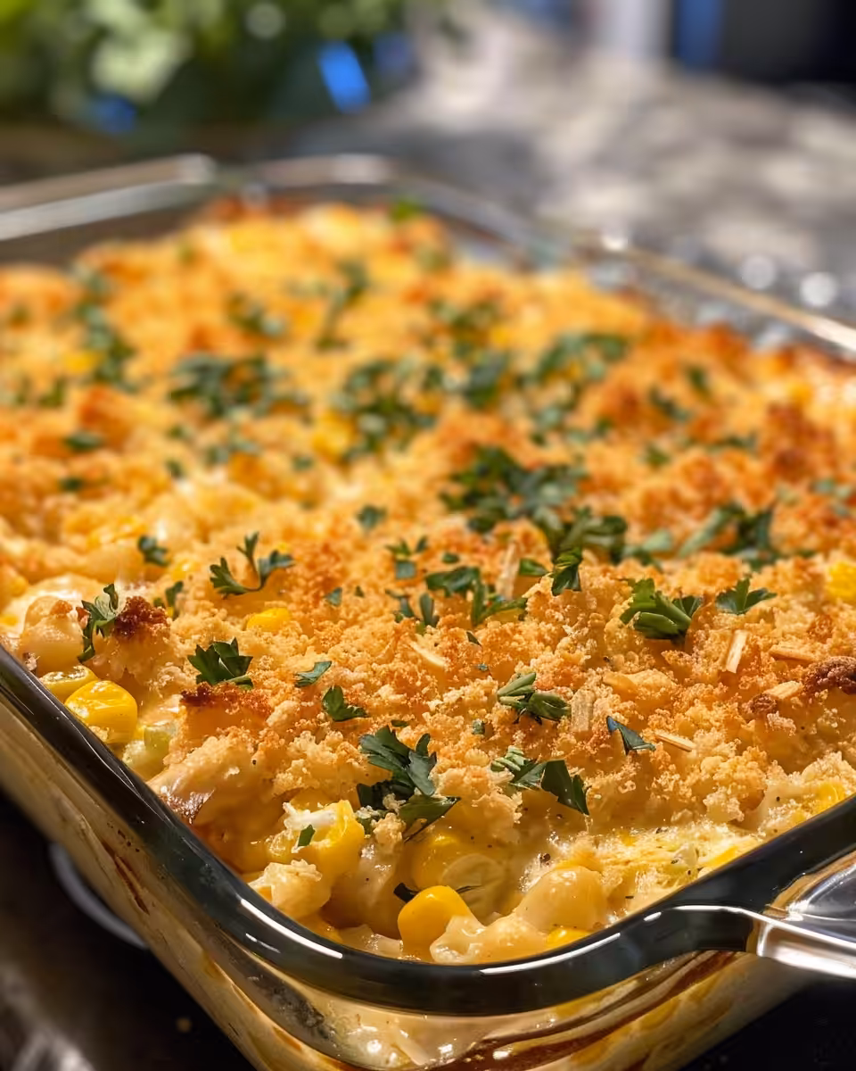 Pressure cooker releasing steam with simmering street corn chicken casserole inside