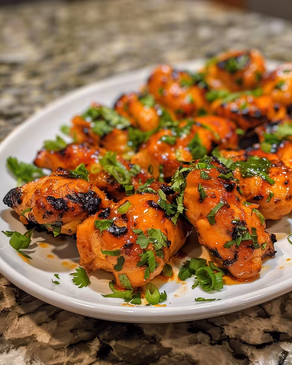 Served honey butter chicken with crispy golden crust and sauce glaze
