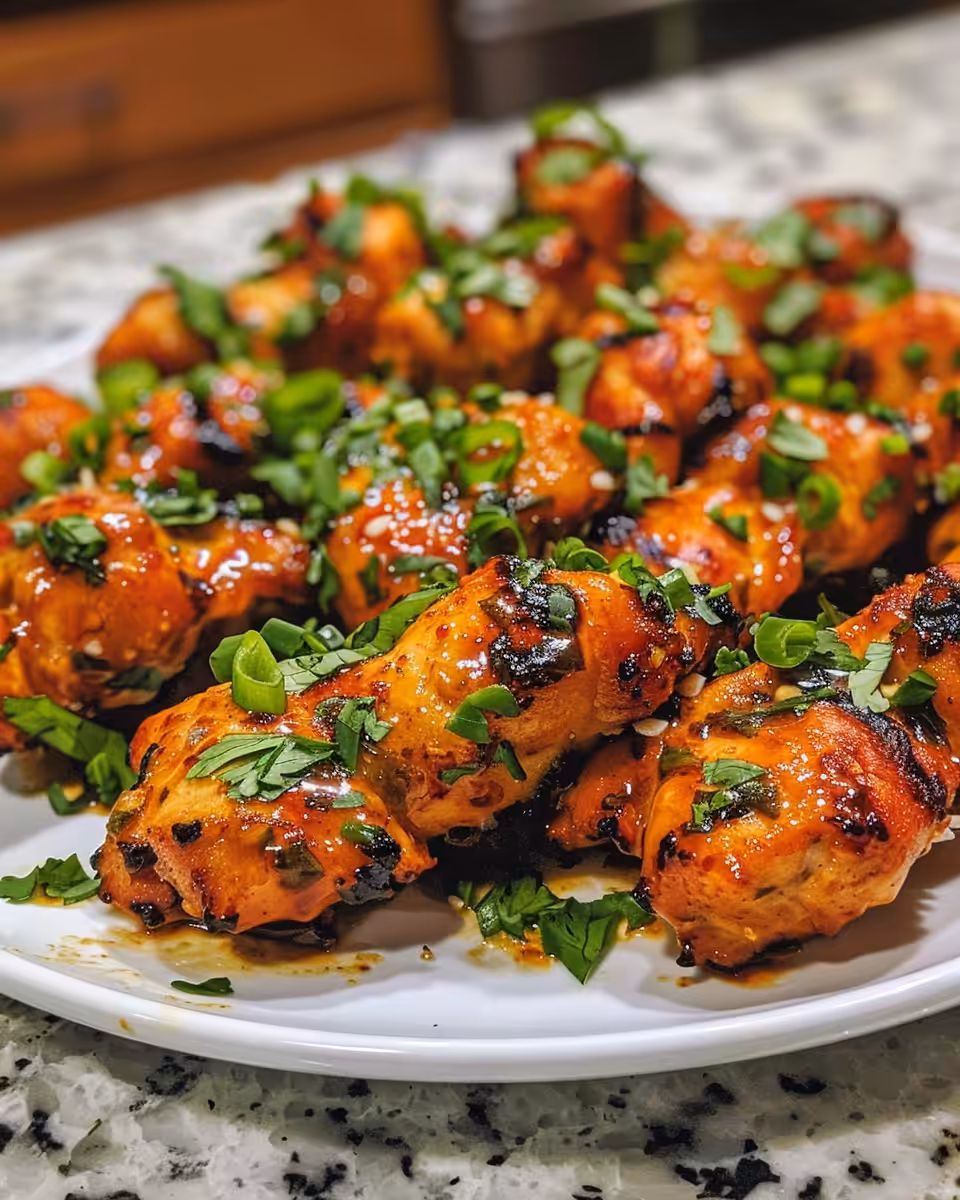 Pressure cooker with honey butter chicken steam rising from valve