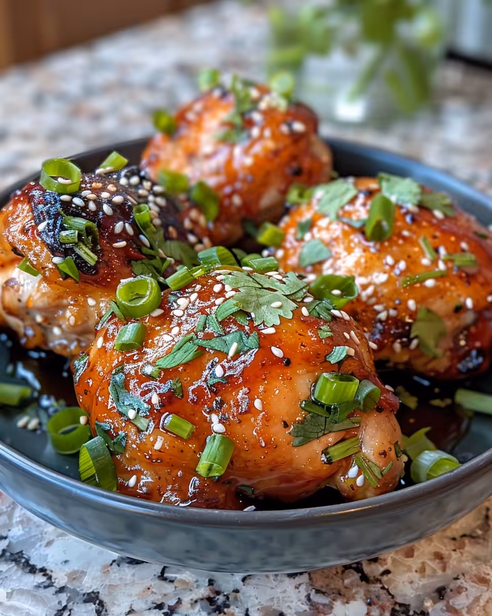 Ingredients arranged for sweet chili glazed chicken thighs with avocado oil, soy sauce, and spices