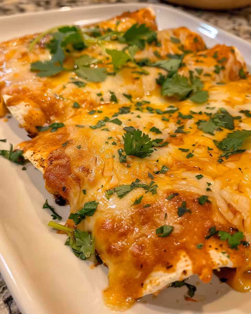 Ingredients for cheesy chicken enchiladas including shredded chicken, cheese, and tortillas