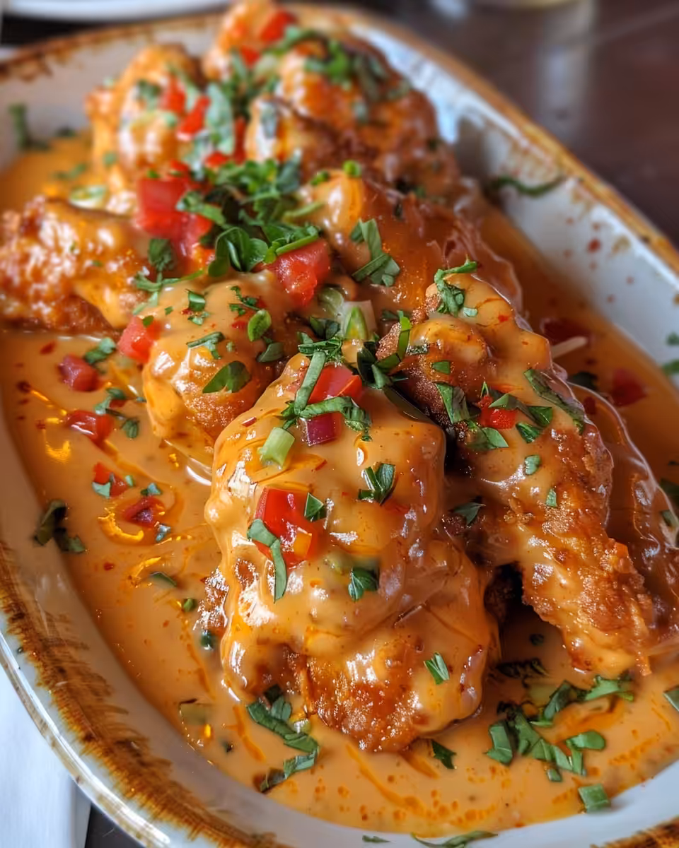 Pressure cooker smothered chicken with cheese and bacon ready to serve
