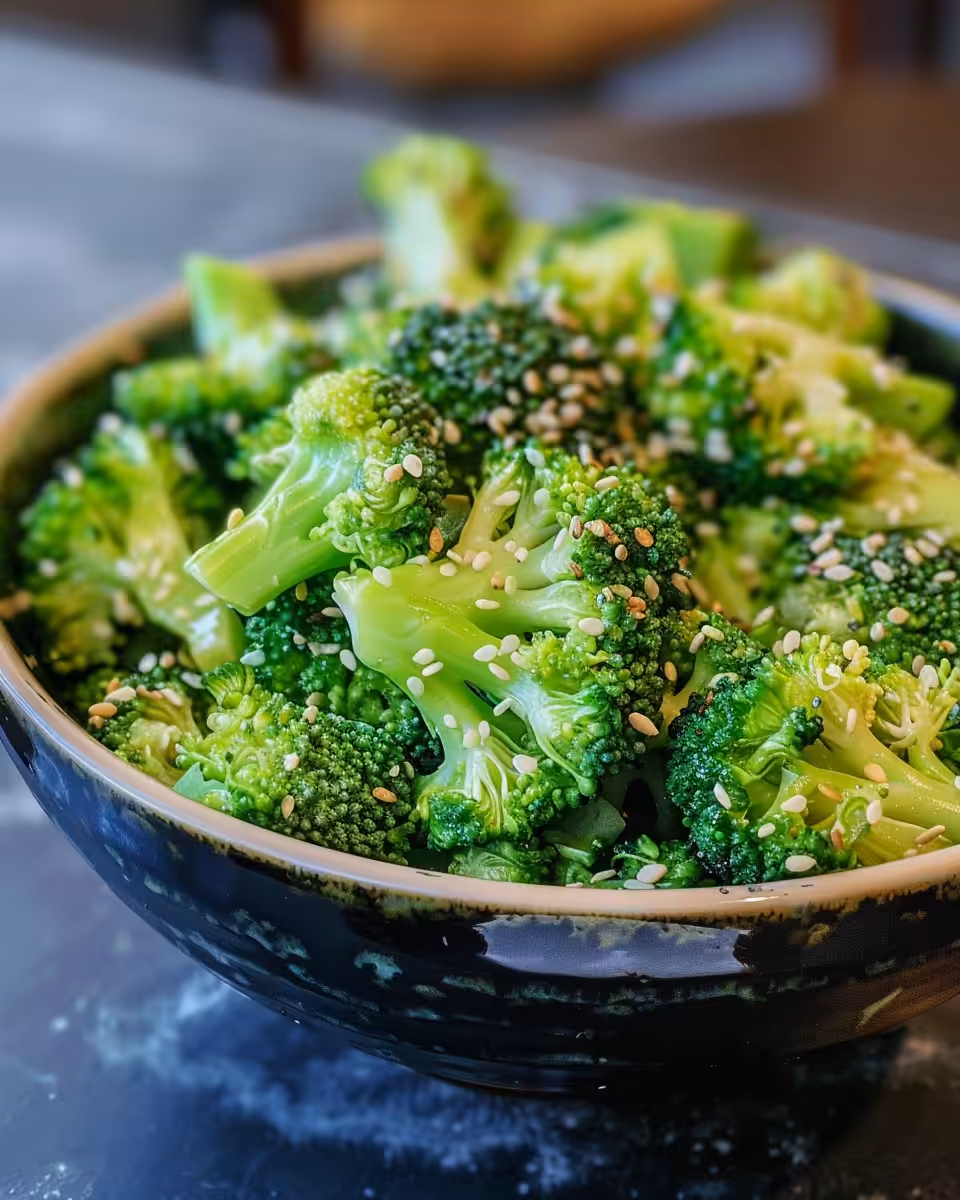 Fresh broccoli salad with creamy dressing and bacon pieces