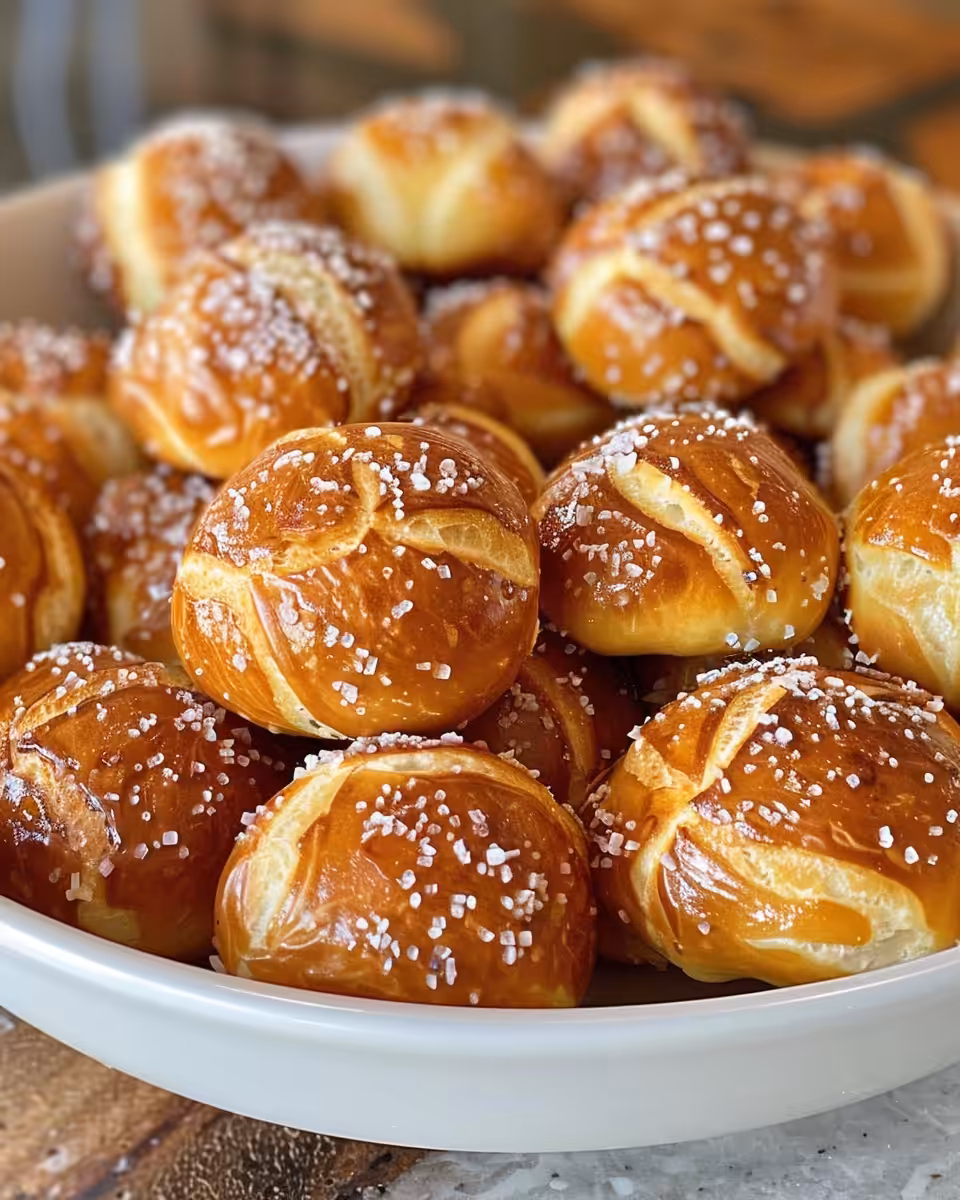 Ingredients and dough preparation for pretzel bites in pressure cooker