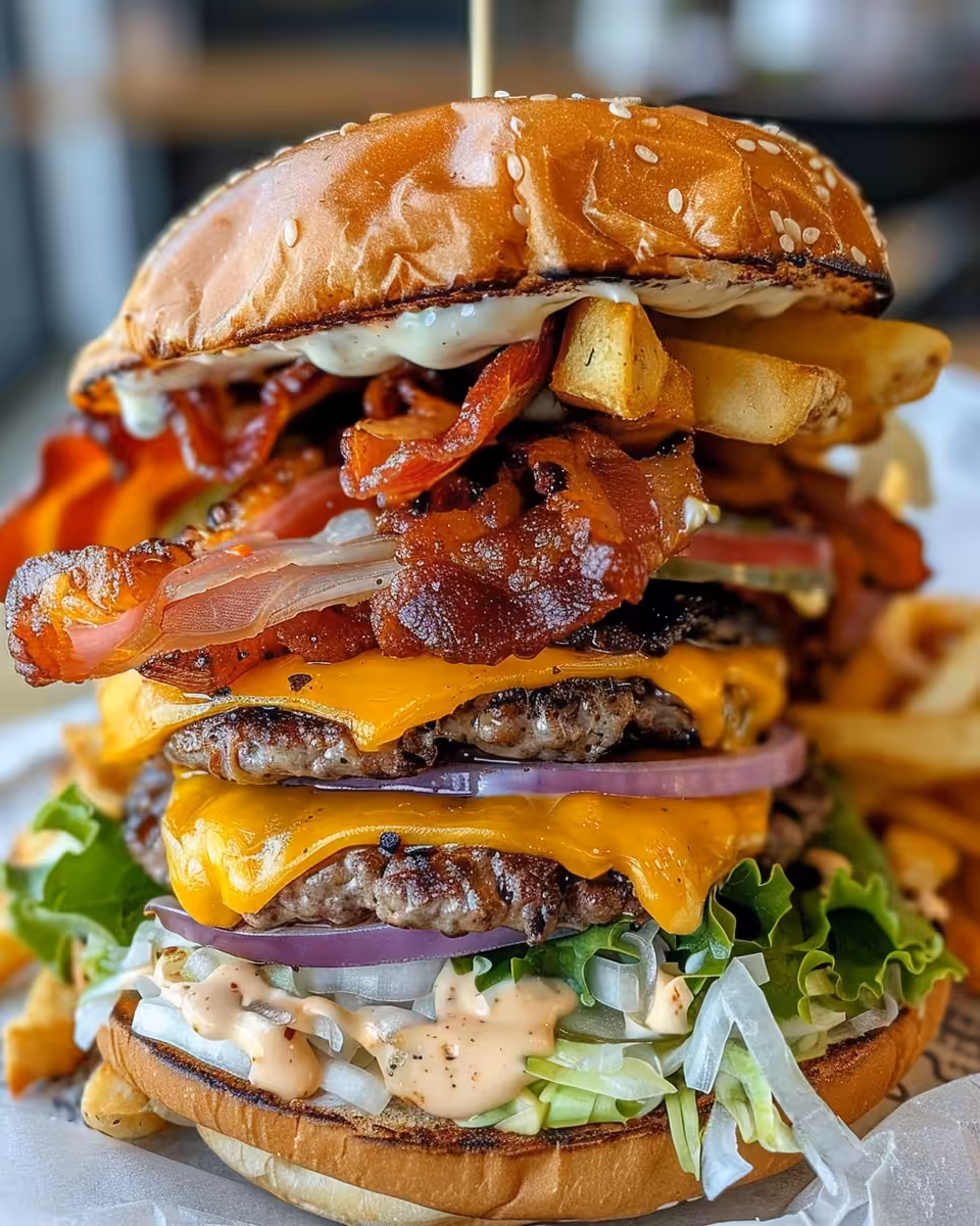 Final cooked Irish pub burger served on toasted bun