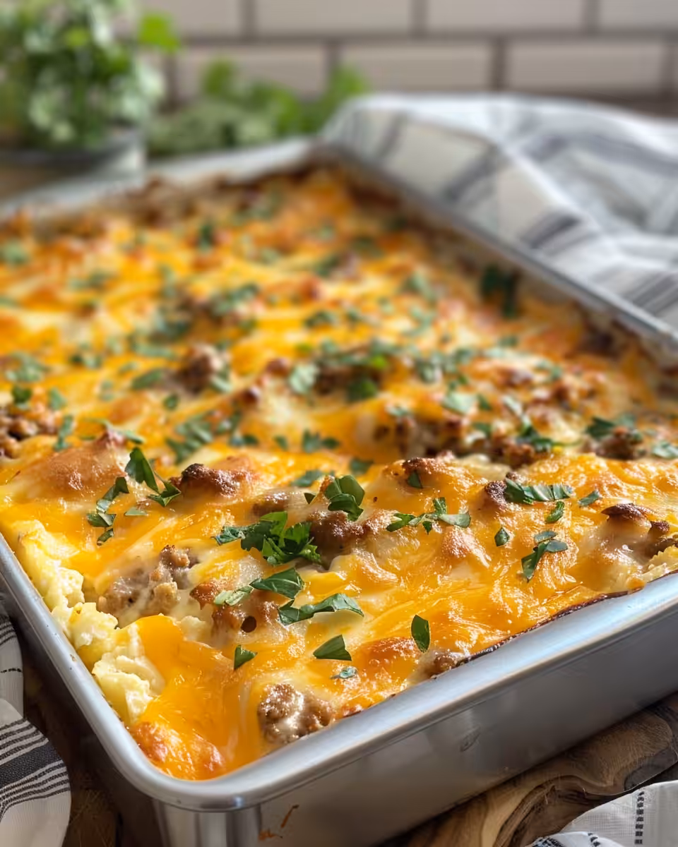Delicious breakfast casserole fresh warm out of pressure cooker