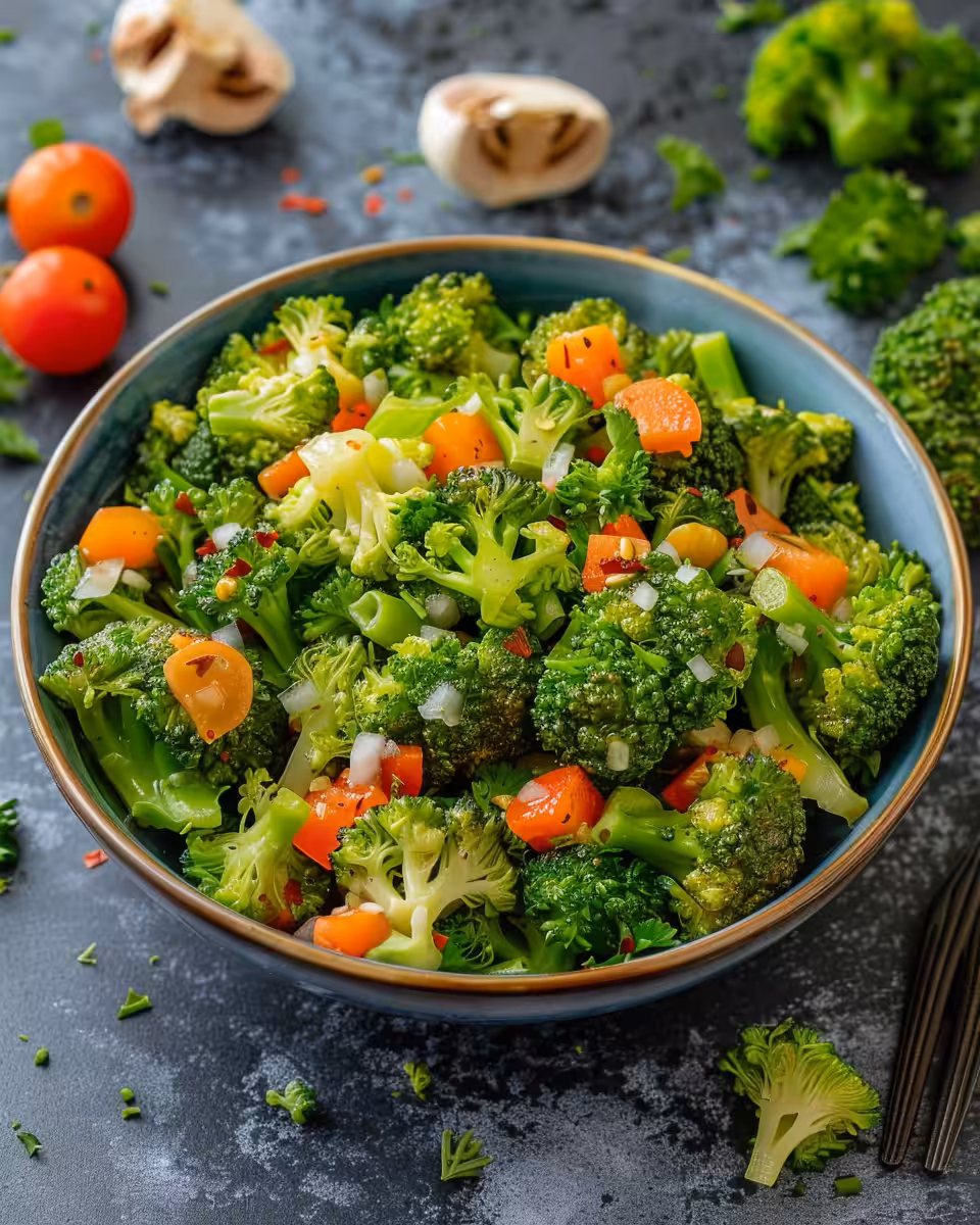 Ingredients for broccoli salad including broccoli, bacon, and cheddar cheese