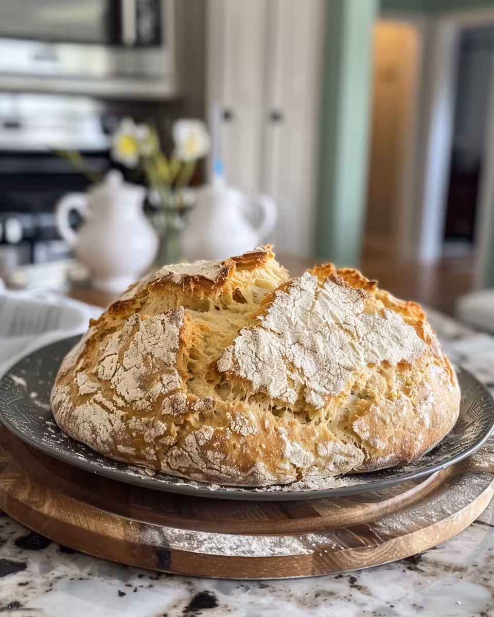 Soft and tender inside of freshly sliced Irish soda bread