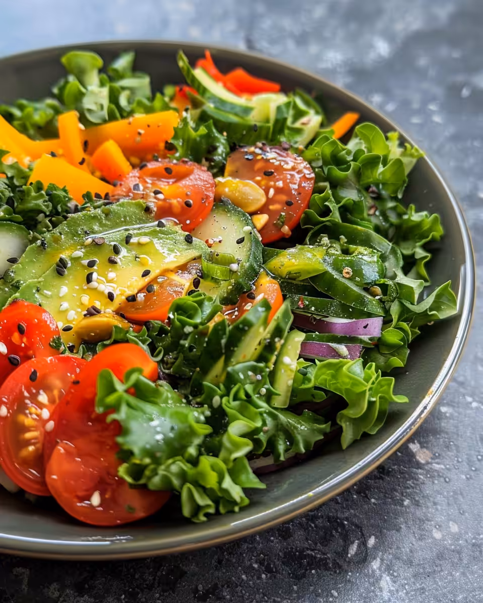 Fresh green quinoa kale salad just finished in pressure cooker